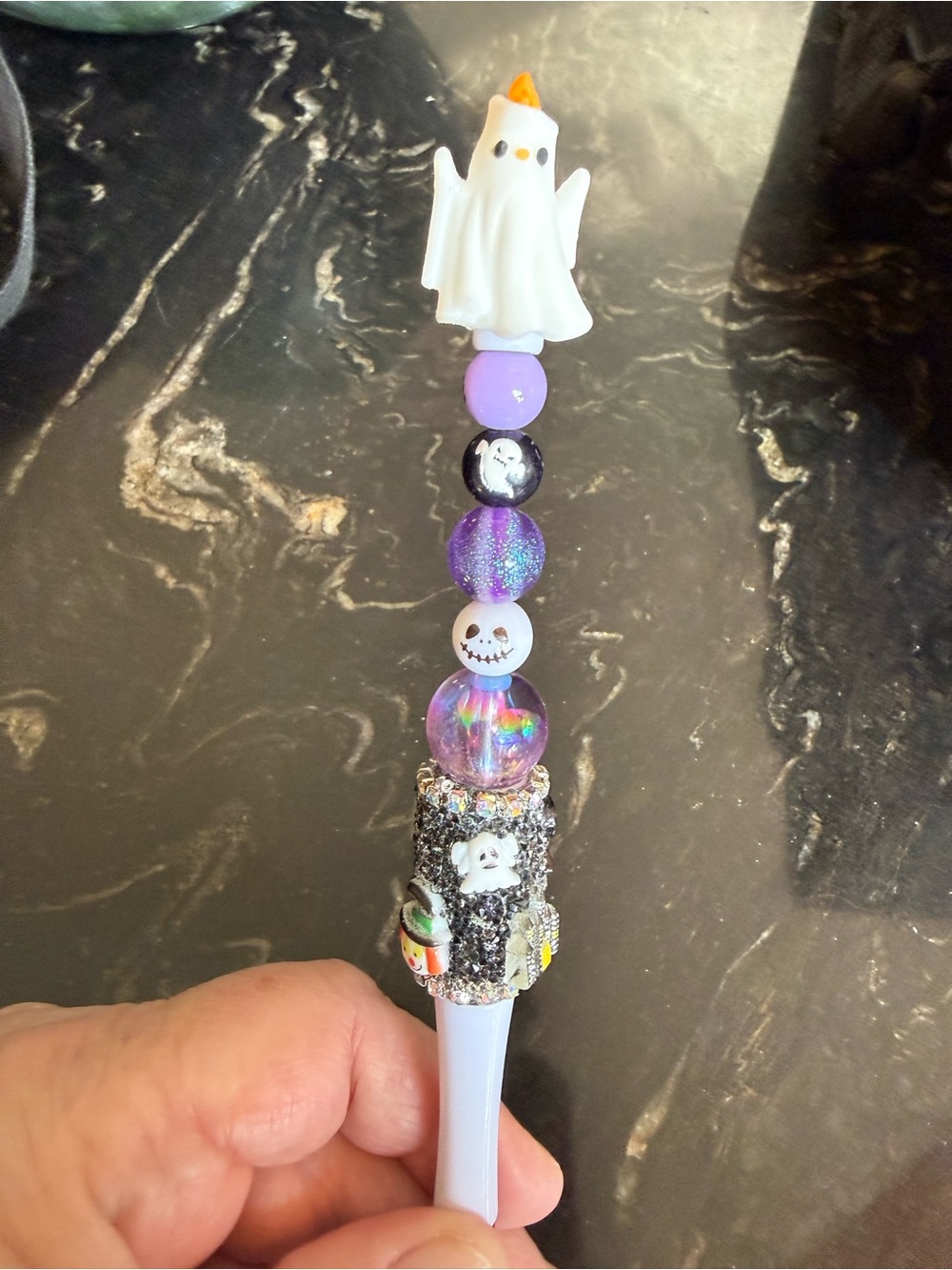 Handmade Ghost Bead Pen